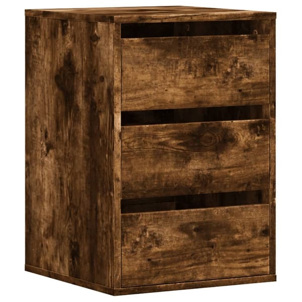 vidaXL Kommode røkt eik 40x41x58 cm konstruert tre