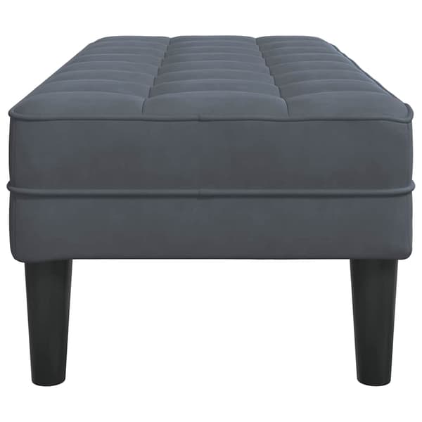 vidaXL bänk med kudde Mörkgrå 113 x 57 x 39 cm Sammet