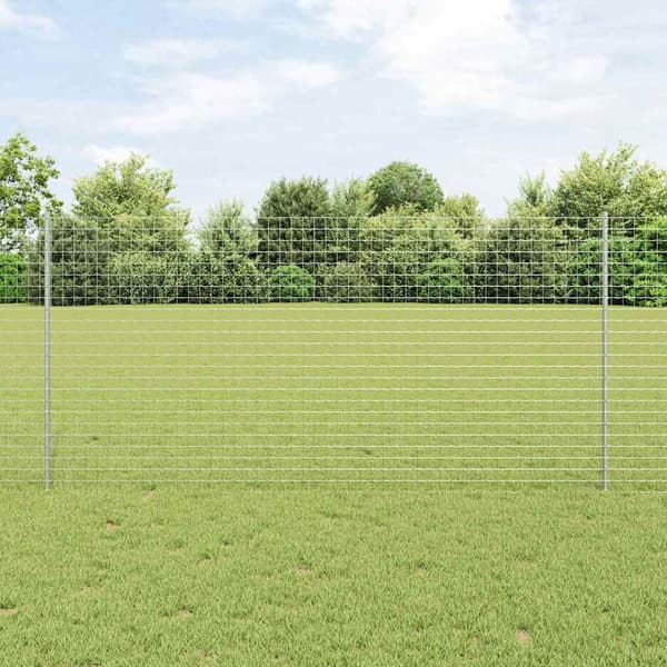vidaXL Gjerdepåle 11 pcs sølv 120 cm Stål
