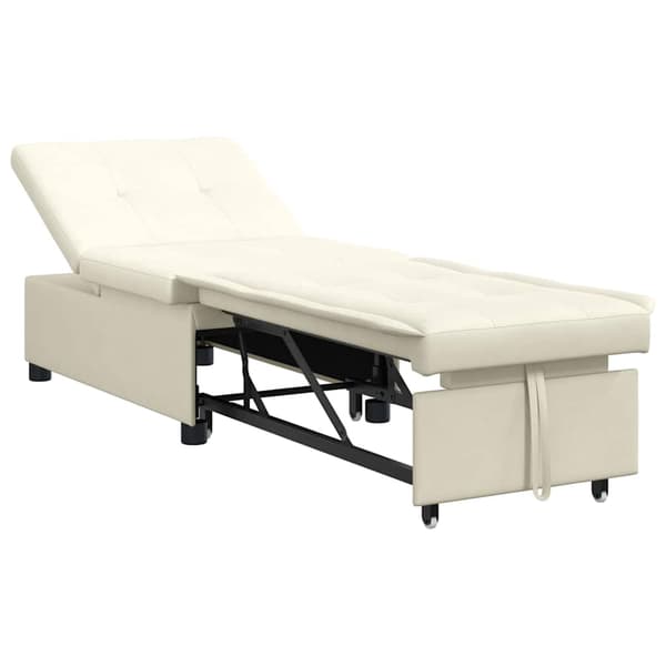 vidaXL Soffsäng Kräm 194 x 67 x 82 cm Sammet