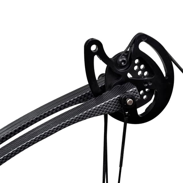 vidaXL Compoundbåge med tillbehör och pilar i glasfiber