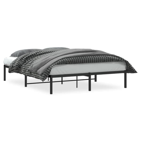 vidaXL Sängram metall svart 160x200 cm