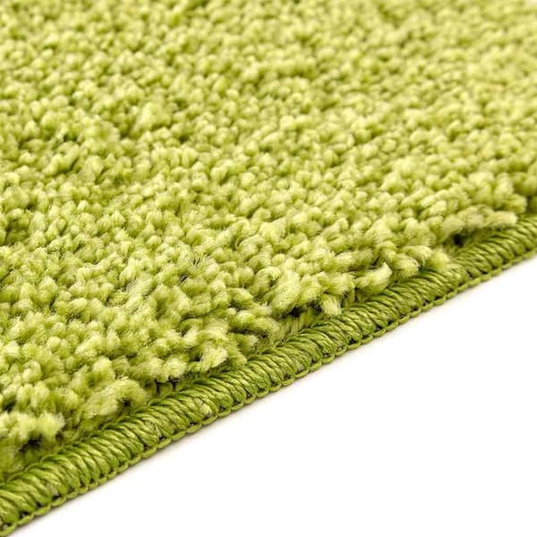 vidaXL Badmatta 2 pcs Ljusgrön 50 x 50 cm Polypropylen