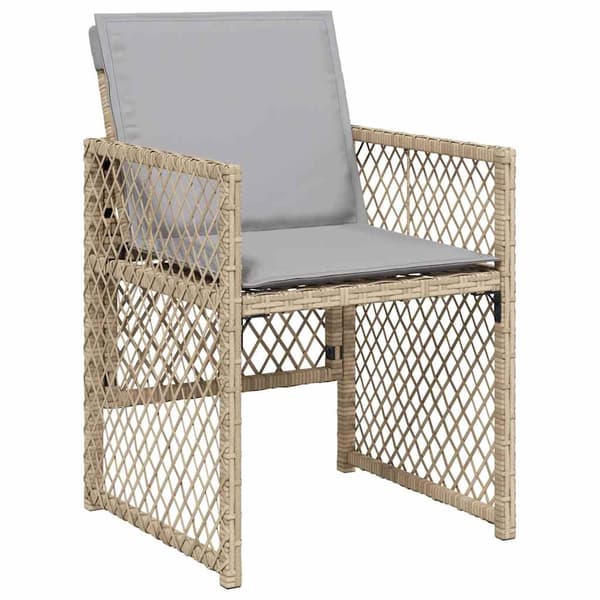 vidaXL Hage Spisegruppe 5 pcs Beige polyrotting