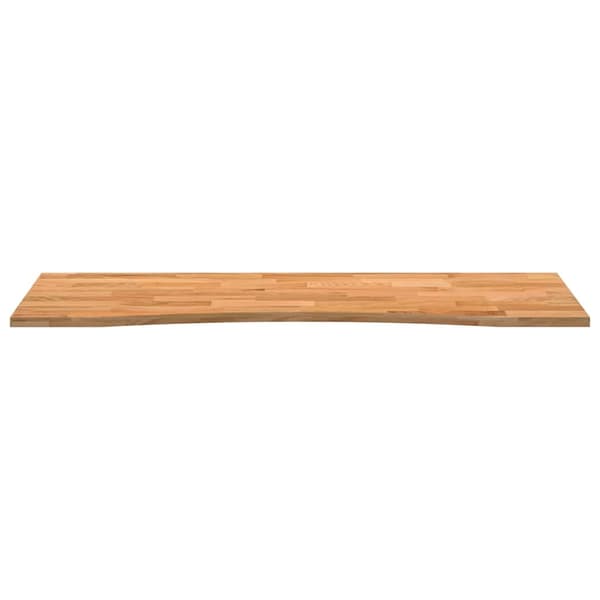 vidaXL Bordplate lysebrun 140x50x2,5 cm rektangulær heltre eik