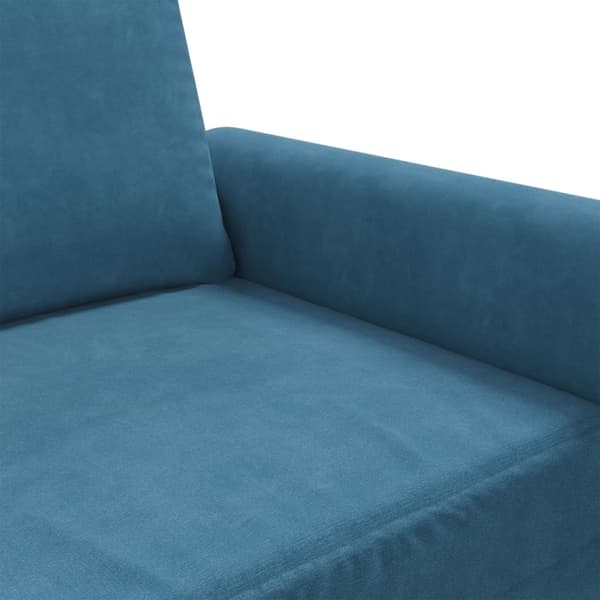 vidaXL 2-sitssoffa blå 120 cm sammet
