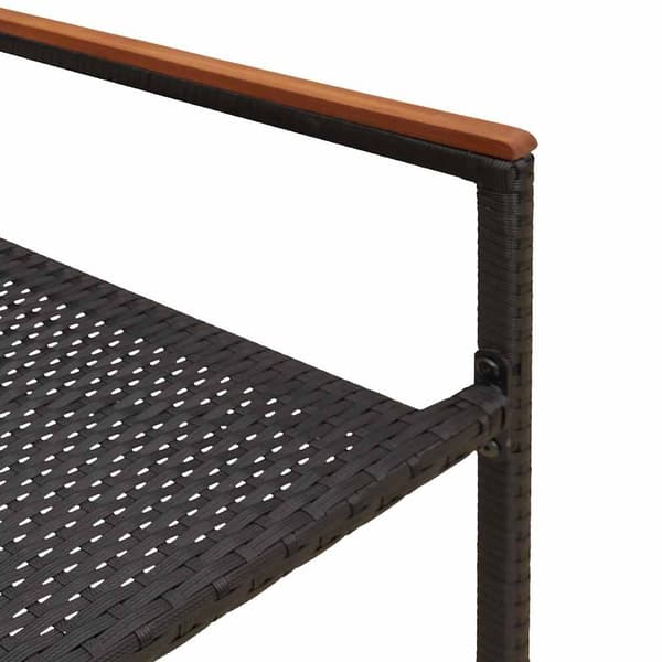 vidaXL Trädgårds stapelbara stolar 2 pcs Svart och Brunt