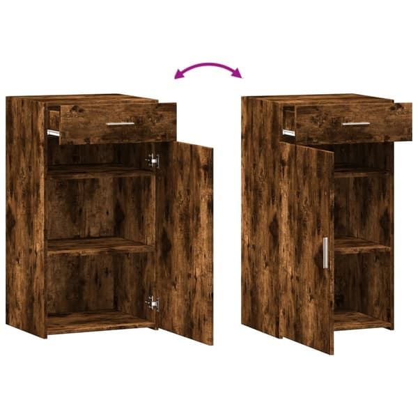 vidaXL Skjenk røkt eik 50x42,5x93 cm konstruert tre