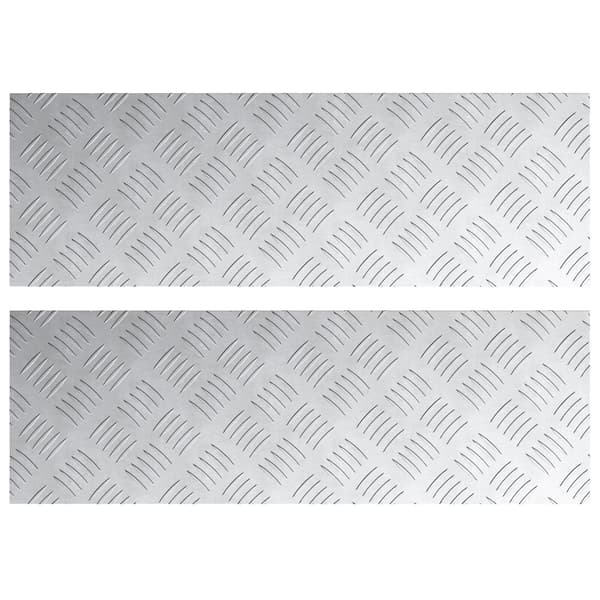 vidaXL Silver Aluminium 75 x 25 cm Trapstegsmattor Rektangulär