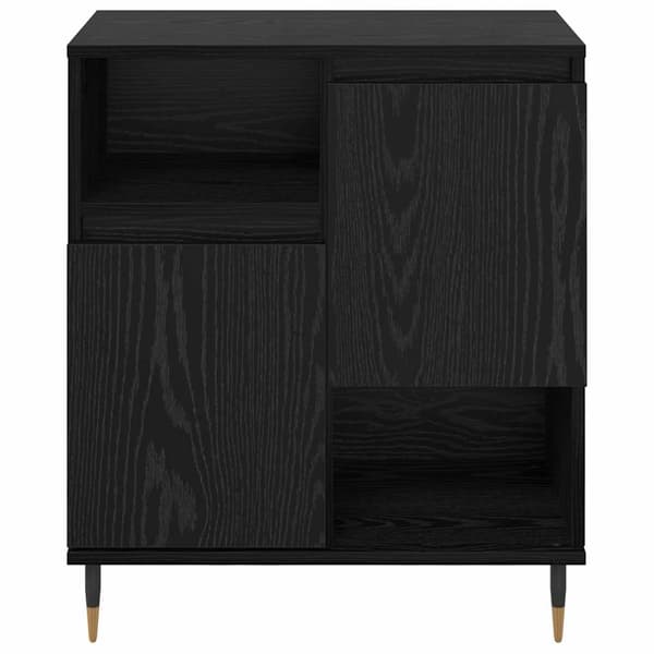 vidaXL Serviesskap Svart Eik 60 x 35 x 70 cm