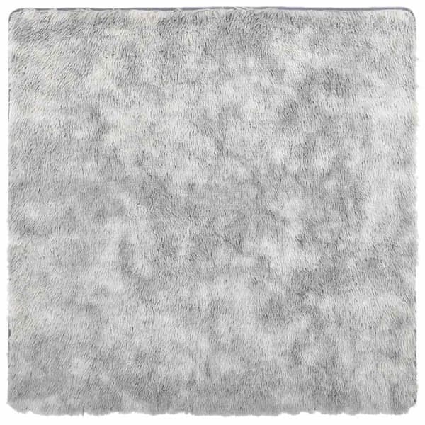 vidaXL Flossteppe med lang luv NAVARRA lysegrå 200x200 cm polyester