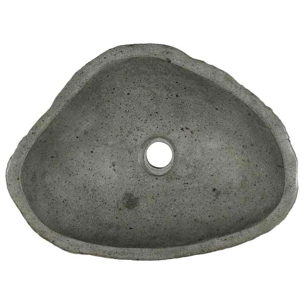 vidaXL Flodstenstvätt Ljusgrå 52 x 40 x 15 cm Flodsten