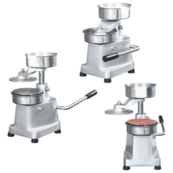 vidaXL Hamburgerpress med 500 pappersark aluminium 10 cm