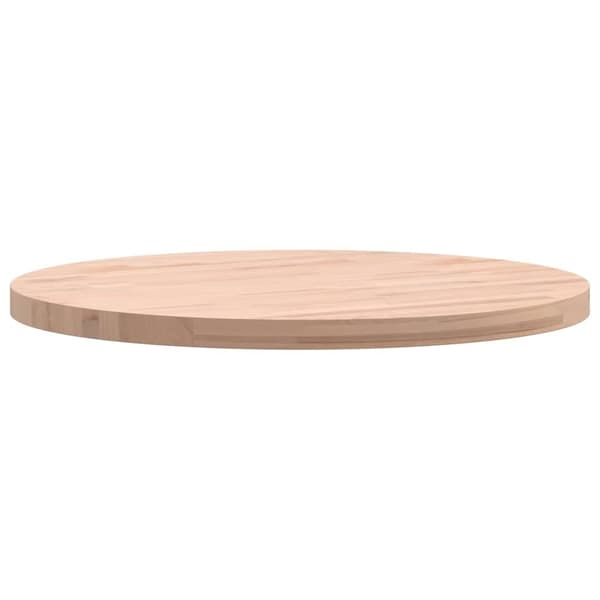 vidaXL Bordplate Ø50x2,5 cm rund heltre bøketre