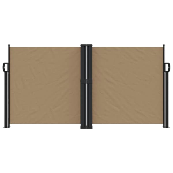 vidaXL Infällbar sidomarkis taupe 120x1000 cm