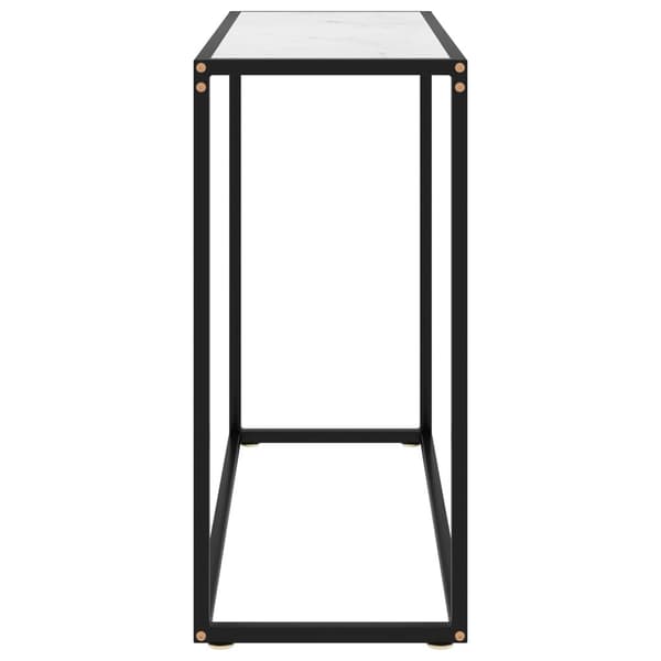vidaXL Konsolbord vit 80x35x75 cm härdat glas