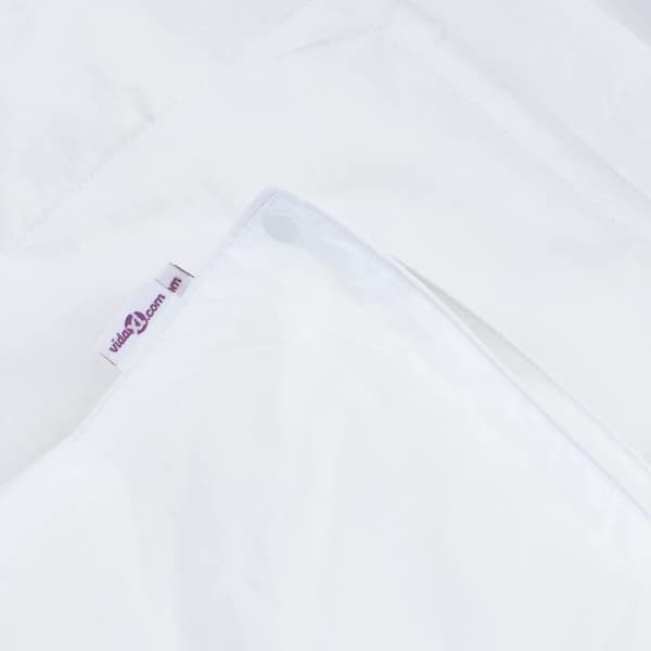 vidaXL Täckeset med kudde 3 pcs Vit Dunfjäder