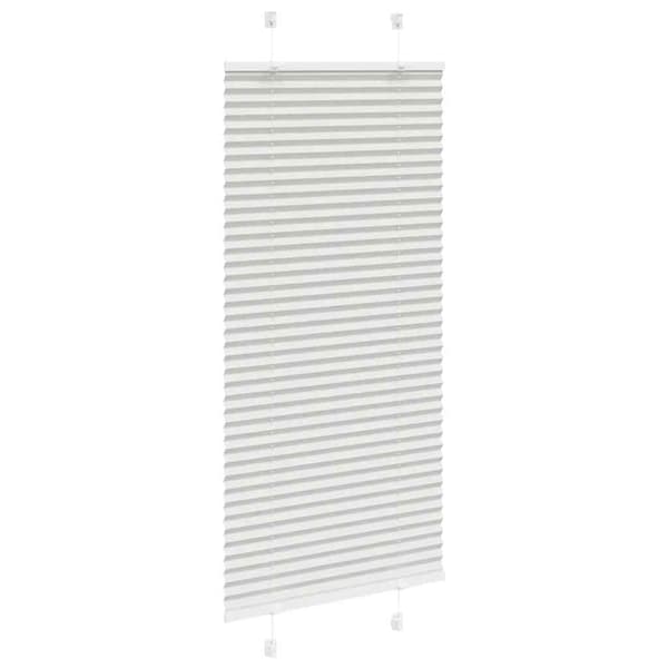 vidaXL plisségardin lys grå 60x100 cm Stoff Bredde 59,4 cm Polyester