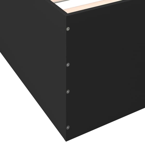vidaXL Sängram svart 75x190 cm konstruerat trä