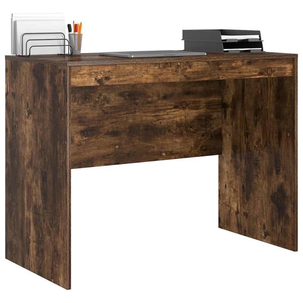 vidaXL Skrivebord Røkt eik 100 x 50 x 76 cm