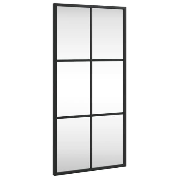 vidaXL Väggspegel svart 30x60 cm rektangulär järn