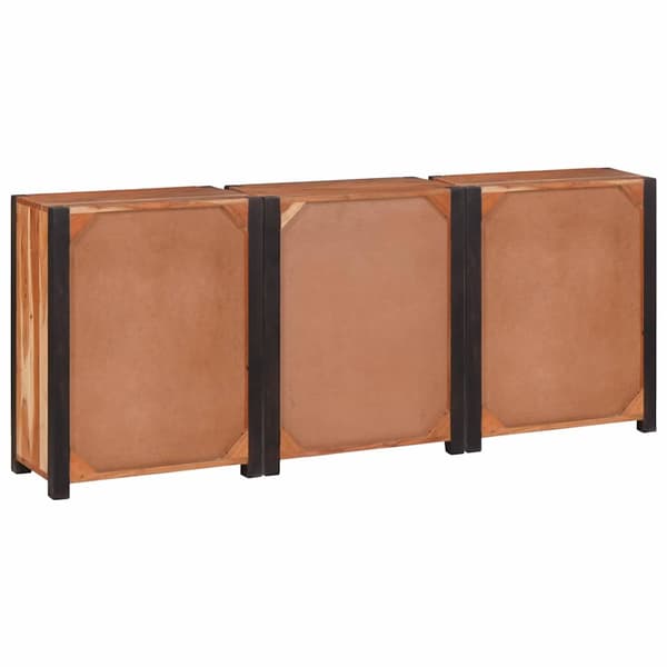vidaXL Serviesskap 3 pcs Brun 165 x 30 x 75 cm Solid akasietre