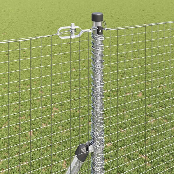 vidaXL Stängselstolpe Silver