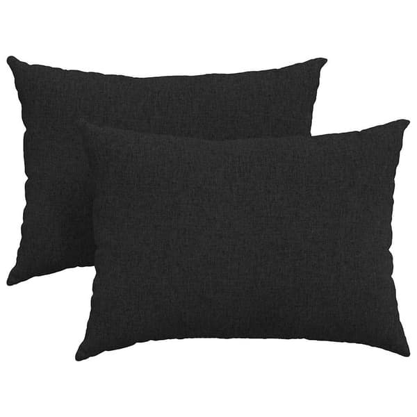 vidaXL Soffkuddar 2 st Svart 70 x 50 cm tyg