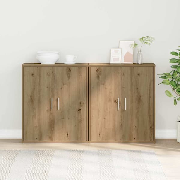 vidaXL Serviesskap 2 pcs Artisan Eik 60 x 31 x 70 cm Konstruert tre