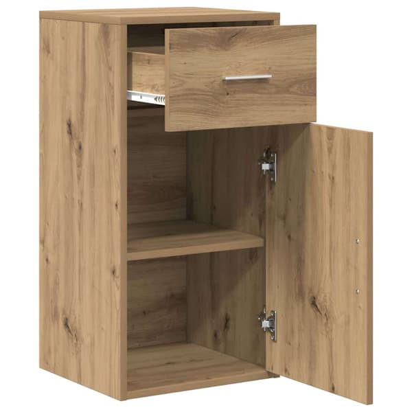 vidaXL Serviesskap med skuff Artisan Eik 38 x 34 x 75 cm