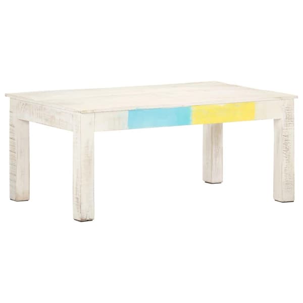vidaXL Sofabord hvit 110x60x45 cm heltre mango change2