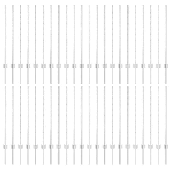 vidaXL Stängselstolpe 44 pcs Silver 140 cm Stål