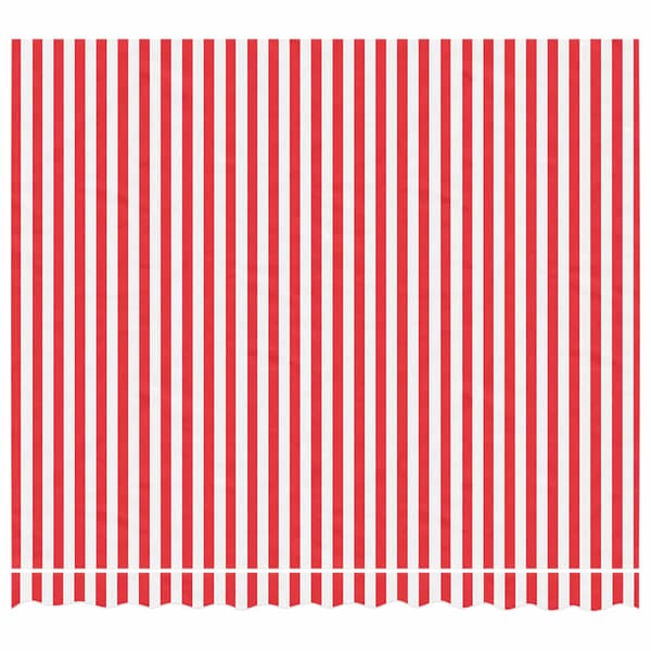 vidaXL Erstatningsduk for markise rød og hvit stripe 3x2,5 m