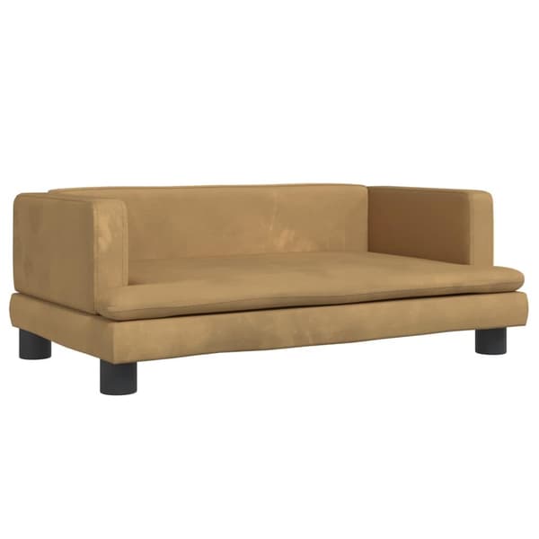 vidaXL Hundbädd brun 80x45x30 cm sammet