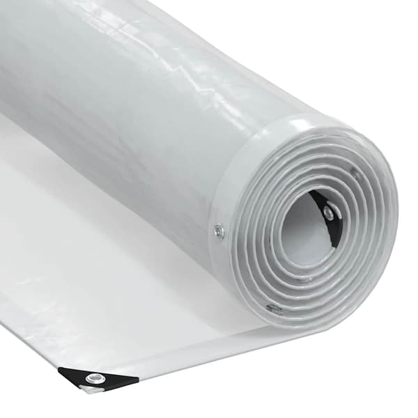 vidaXL Klar presenning med maljer 6x10 m polyetylen