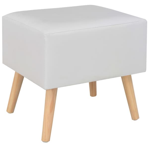 vidaXL Sängbord vit 40x35x40 cm konstläder