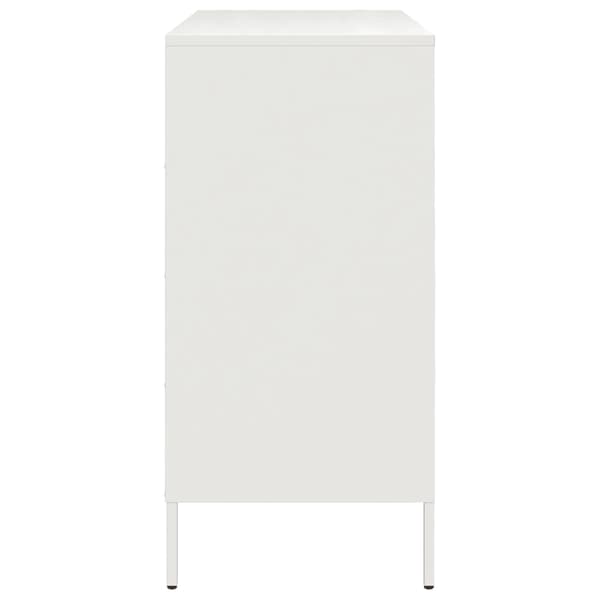 vidaXL Skjenk hvit 68x39x79 cm stål