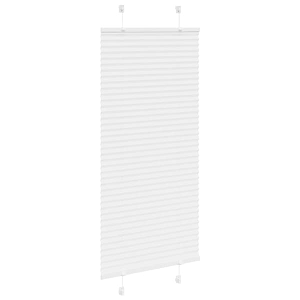 vidaXL Plisserad persienn vit 65x100cm tyg bredd 64,4cm polyester