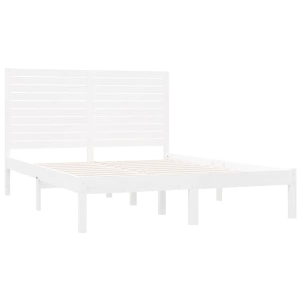 vidaXL Sengeramme hvit heltre 140x200 cm