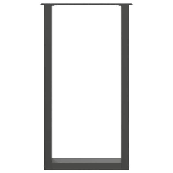 vidaXL Soffbordsben U-formade 2 st antracit 50x(90-91) cm stål