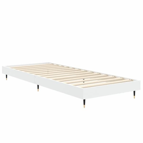 vidaXL Sengeramme hvit 75x190 cm konstruert tre