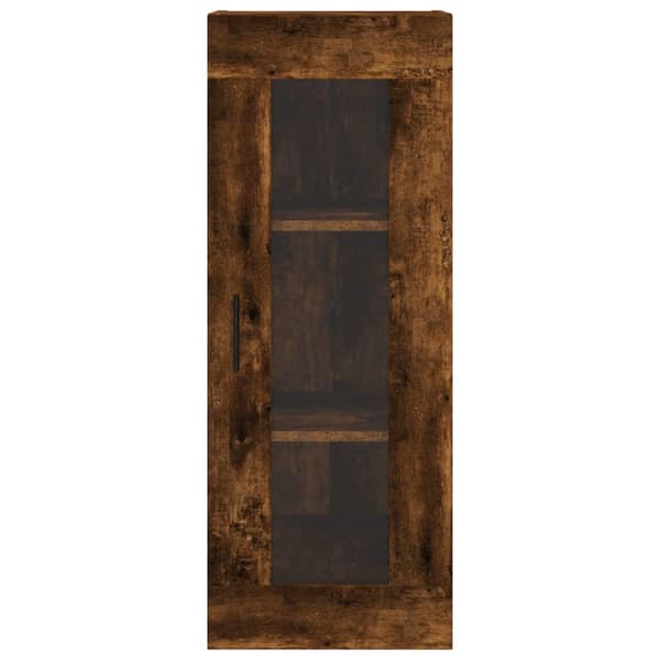 vidaXL Highboard røkt eik 34,5x34x180 cm konstruert tre