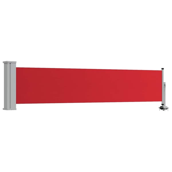vidaXL Infällbar sidomarkis 60x300 cm röd