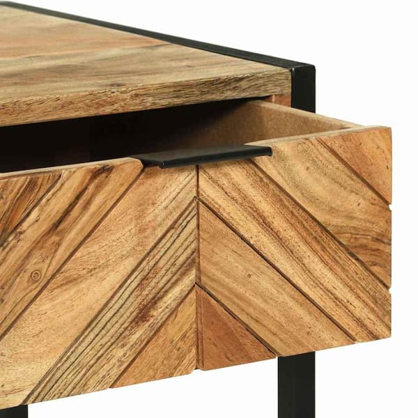 vidaXL Sminkebord med skuff Brun 100 x 40 x 120 cm Solid akasietre