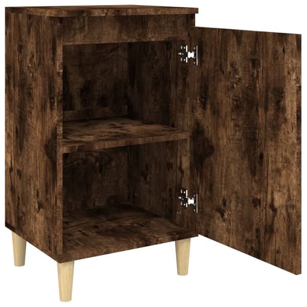 vidaXL Nattbord røkt eik 40x35x70 cm konstruert tre