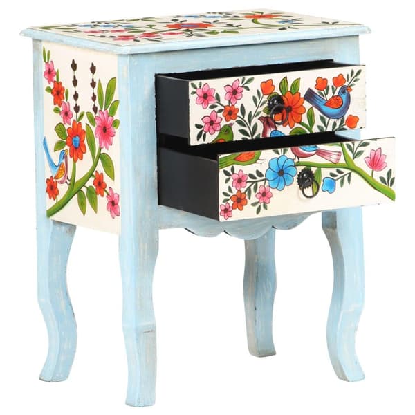 vidaXL Håndmalt nattbord 40x30x50 cm heltre mango