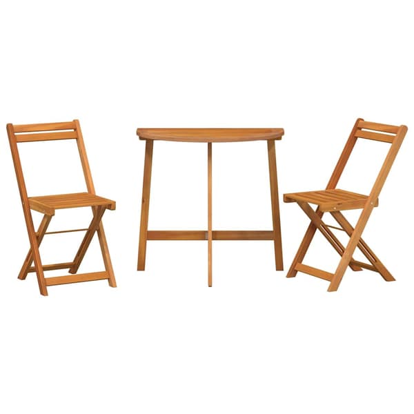 vidaXL Bistrosett 3 pcs Olje naturlig Solid akasietre