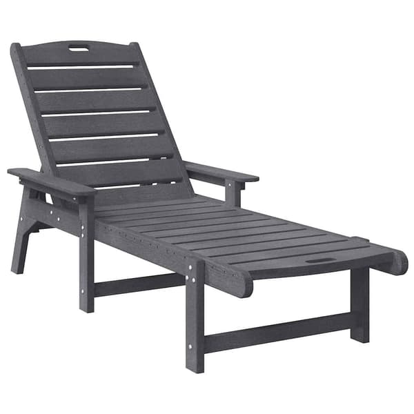 vidaXL Solstol 2 pcs Lysegrå 195,5 x 53 x 98,5 cm Polyethylen