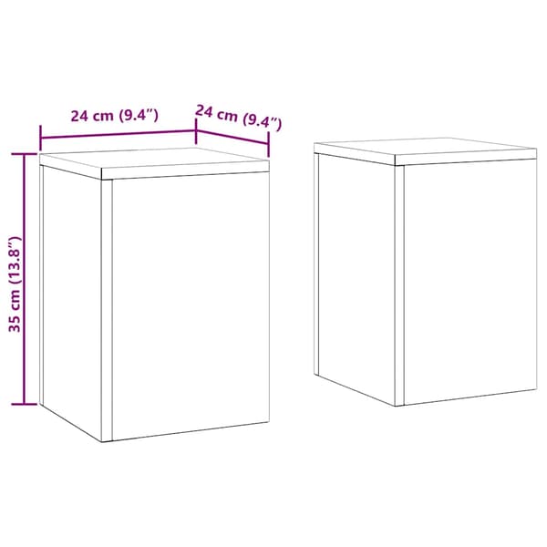 vidaXL Växtställ 2 pcs Vit 24 x 24 x 35 cm Stål