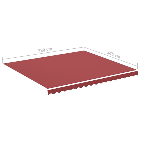 vidaXL Markisväv vinröd 4x3,5 m